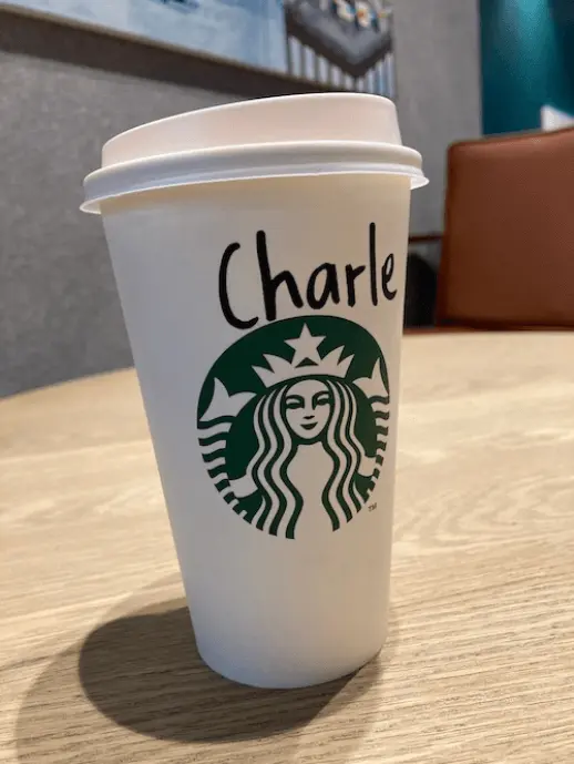 Starbucks takeaway cup