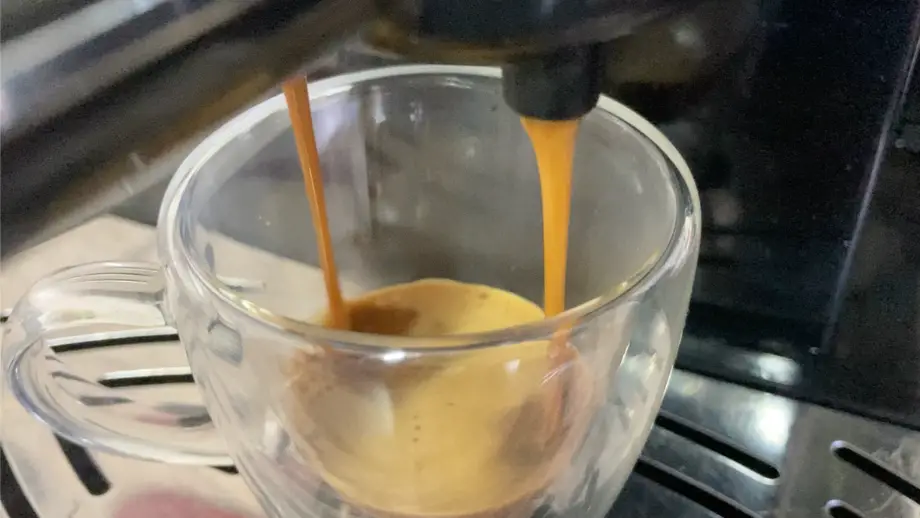 Espresso being pulled.