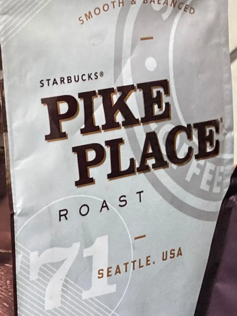 Pike place roast in package.
