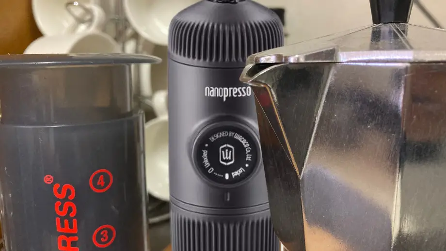 AeroPress, manual espresso and Moka pot